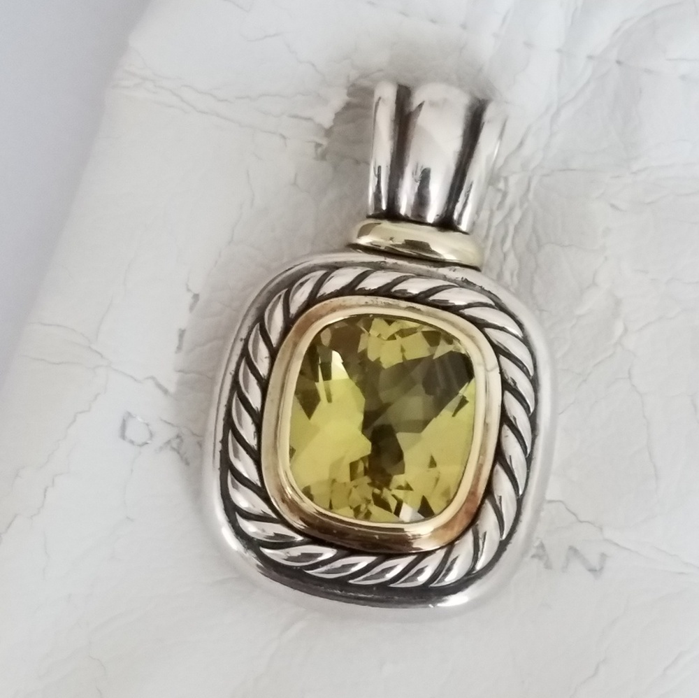 David Yurman Jumbo Lemon Citrine Albion Enhancer